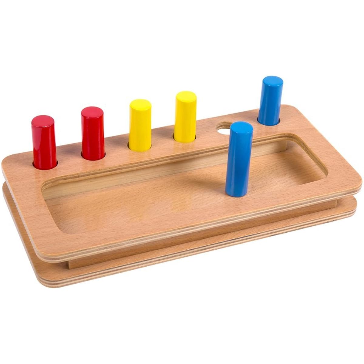 Montessori Material Imbucare Dowel Peg Set Toddler Preschool Toy