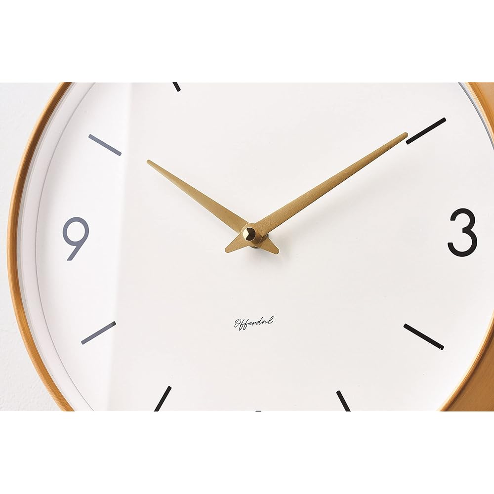 Interform Wall Clock CL-3995 Etre Pink Gold White Diameter 32cm Sweep Movement