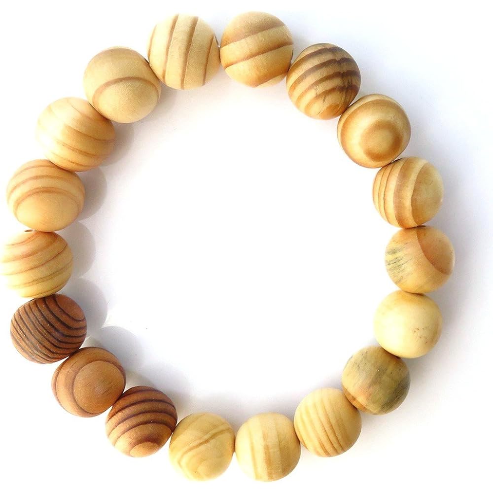 [GOLD STONE] Mt. Koya Roki Bracelet 13mm Wooden Box Included World Heritage Prayer Beads Natural Stone Power Stone