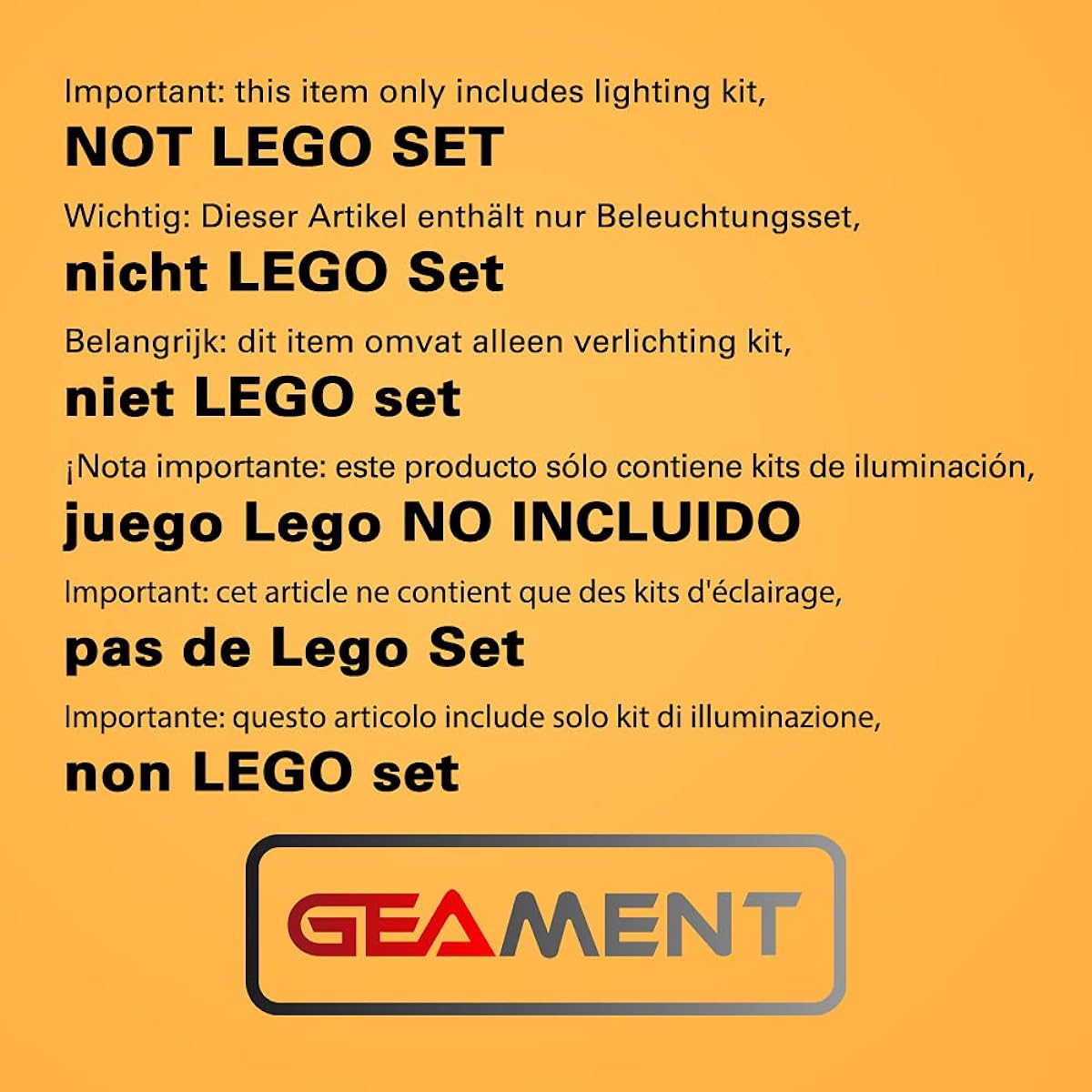 GEAMENT LED Light Kit for International Space Station - Compatible with Lego Ideas 21321 Building Blocks Model (LEGO Set Not Included) (Instructions Included)