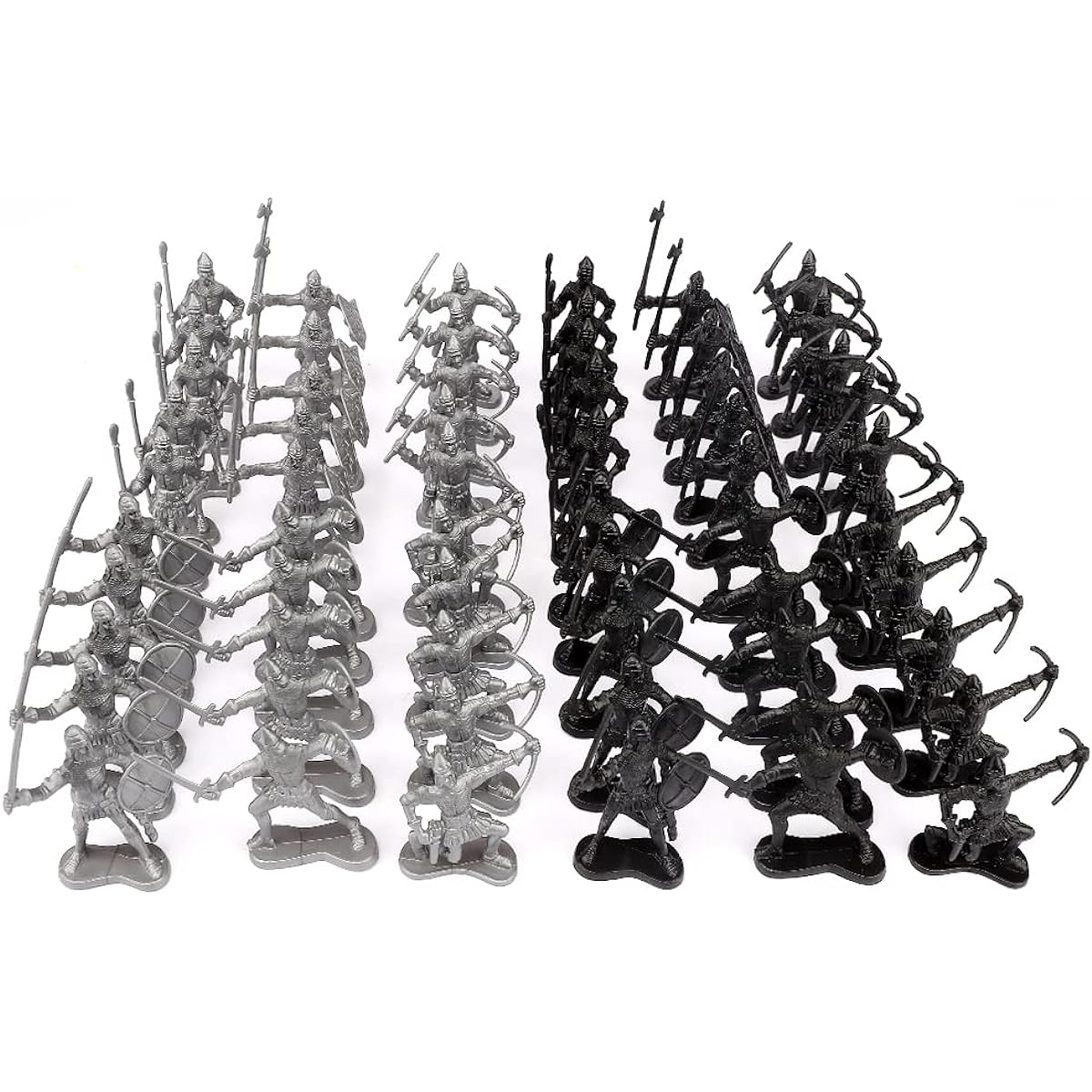 Kramow 109 Pieces Medieval Knight Toys Ancient Soldier Figures Toys Army Men Playset Plastic Military Figure Toys with Storage Bag Army Action Figure Toys Military Base Set for Boys Girls Kids Ages 3+