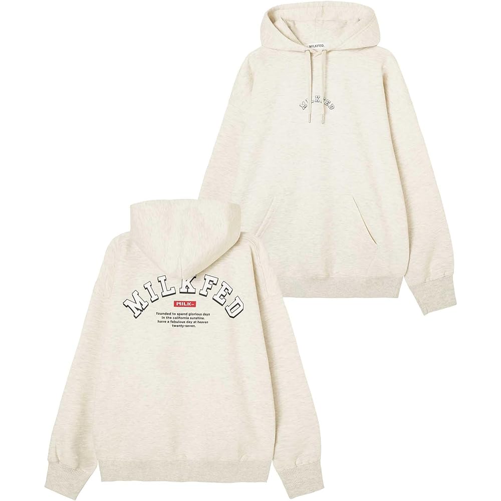 [Milkfed] Hooded Sweatshirt COLLEGE ARCH LOGO SWEAT HOODIE Women's