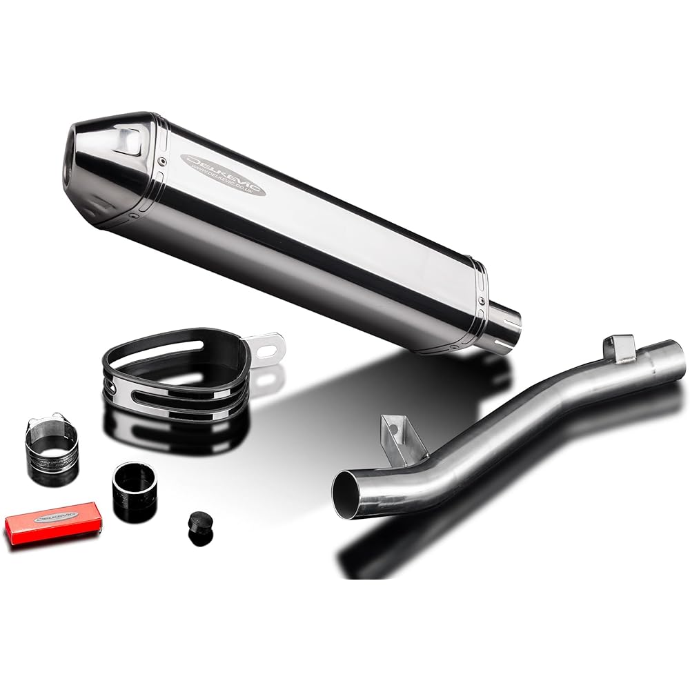 DELKEVIC Slip-on Exhaust Muffler/Tri-Oval Silencer: 304 Stainless Steel / Pipe: 304 Stainless Steel GSF1200 BANDIT 1995-2005 KIT1438