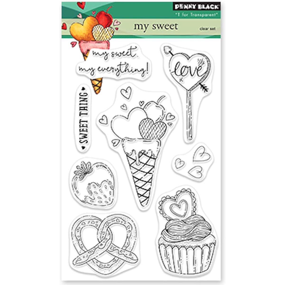 Penny Black 30-785 My Sweet Clear Stamp Set