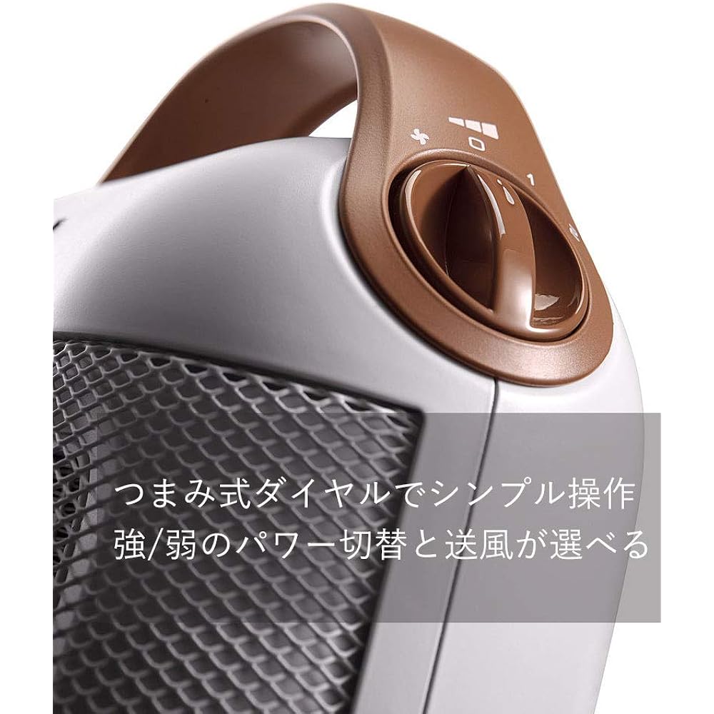 De'Longhi Fan Heater Capsura HFX30C11-IW Ceramic Heater Underfoot/Hands Italian Design Compact Thin High Power Air Blower Function Removable Filter [White] 5 Year Warranty with DeLonghi Family Registration