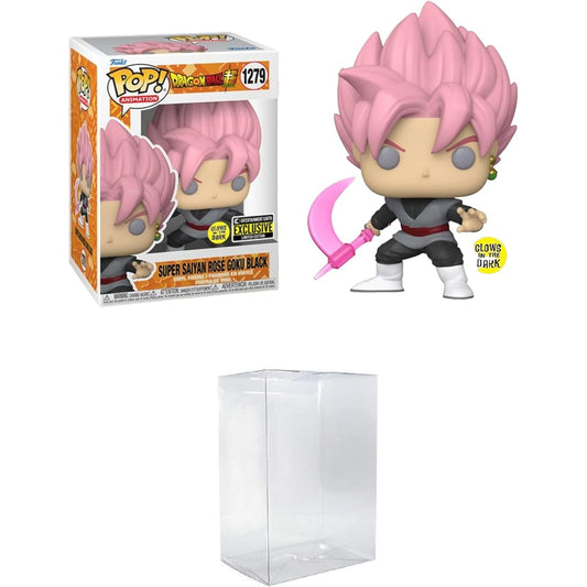 Funko POP! Anime Dragon Ball Super Super Saiyan Rose Goku Black Glow in the Dark Entertainment Earth Exclusive with Byron's Attic Protector