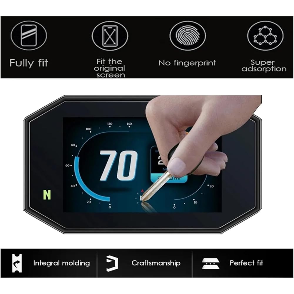 Fits for Honda CRF300L Rally MSX125 2021 CRF 300L Anti-Scratch Screen Dashboard Protector Instrument TFT LCD Protective Film Protector Instrument (Color : 2 set)