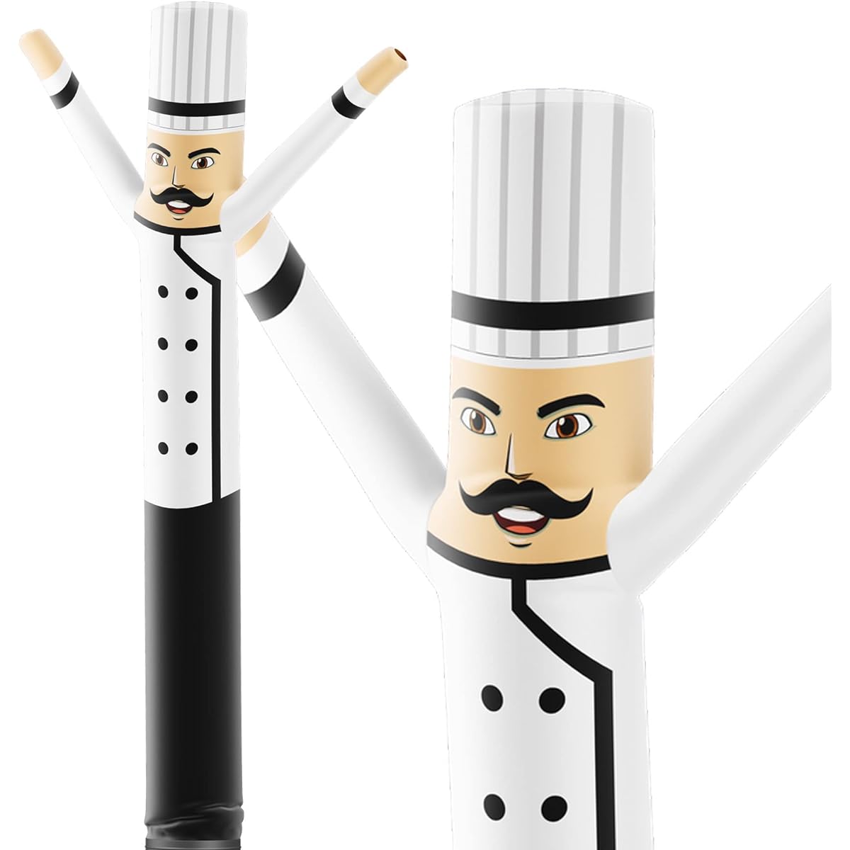 LookOurWay Air Dancer Inflatable Tube Man Attachment - 10ft Tall Wacky Swinging Inflatable Dancing Tube Guy for Business Promotions (Blower Not Included) - Restaurant and Food Themed - Chef