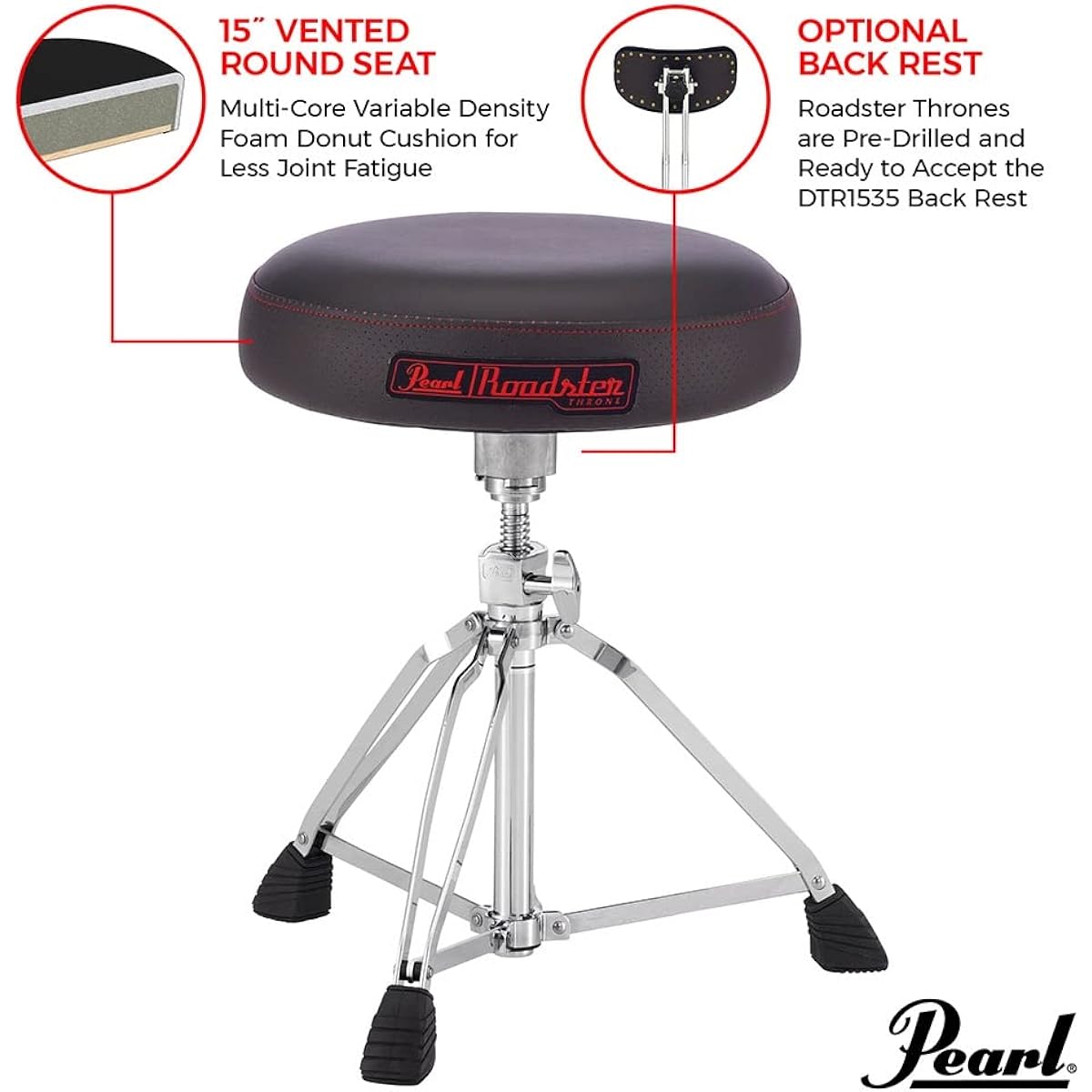 Pearl Roadster Drum Throne D-1500