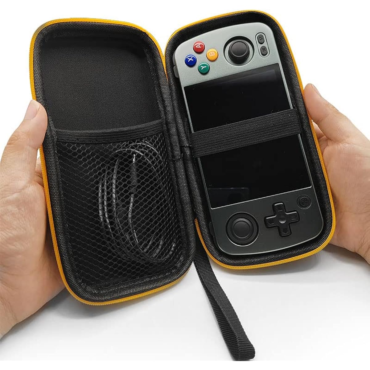 EVA Hard Case for RG405M/RG351P/351M Handheld Game Consoles Hard Carry Case for RG405M/RG351P/351M Handheld Game Console Travel Storage Bag Case Only (Black)
