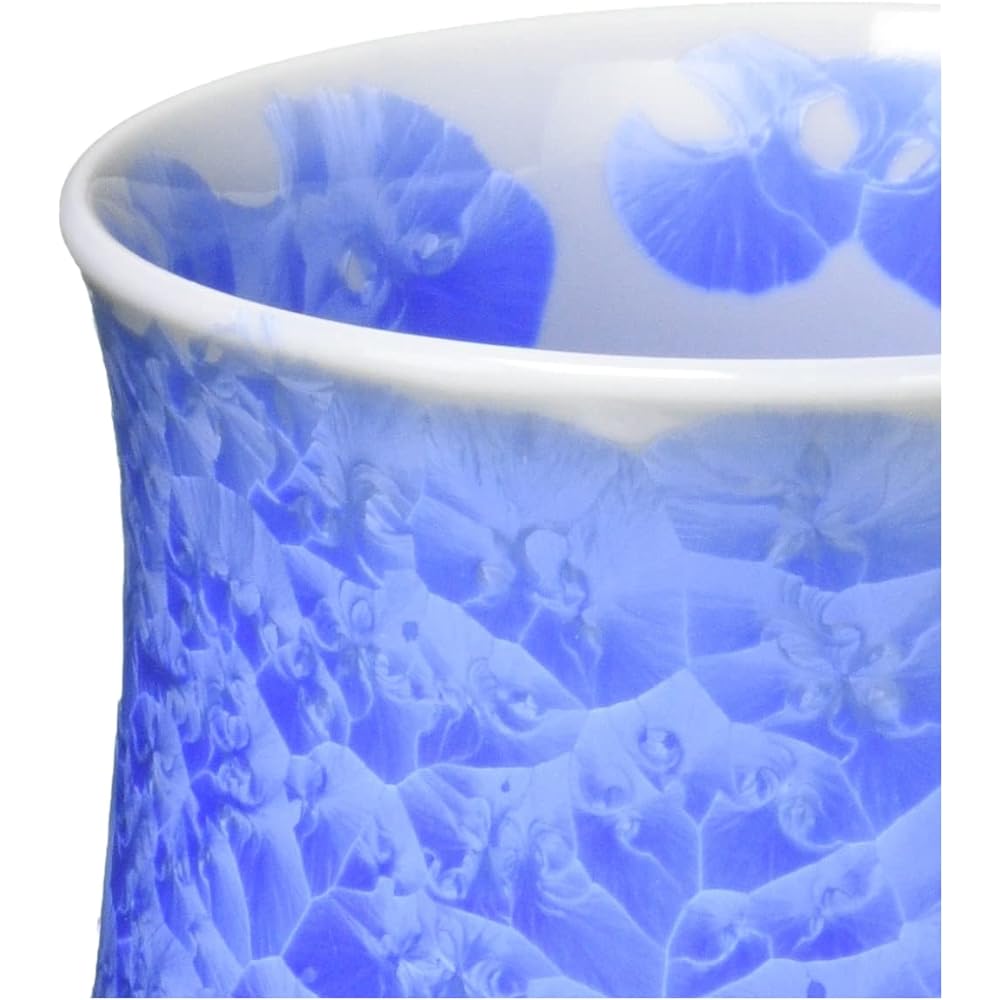 Aito Kyoto Ware Kiyomizu Ware Ceramic Kiln Tea Cup Set Tea Cup Flower Crystal (Blue/White) KTA169