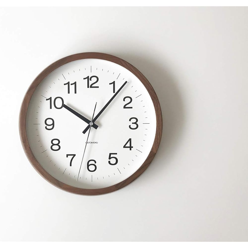 KATOMOKU muku clock 16 walnut continuous second hand km-113WA φ306mm (radio clock)