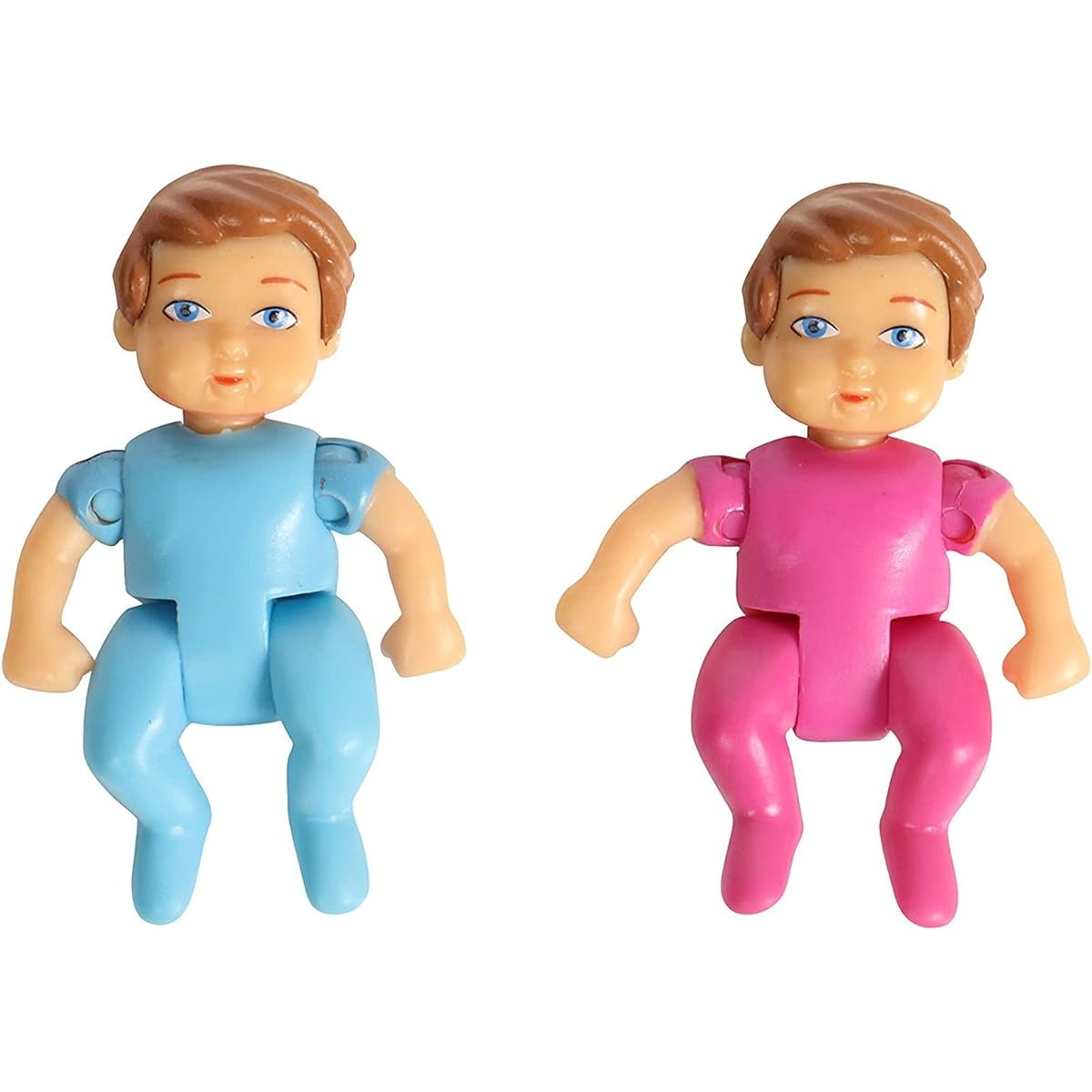 Sweet Li'l Family Action Figure Set of Baby Twins, Boy and Girl,