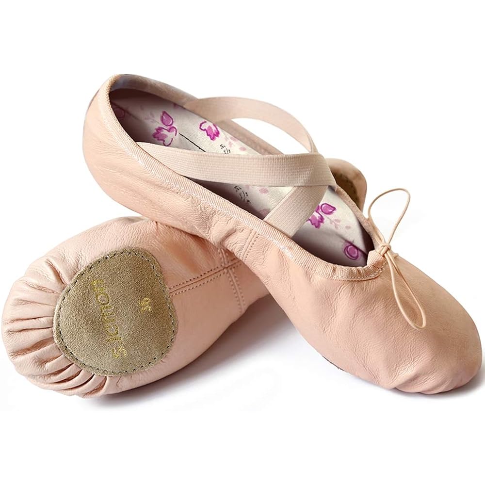 [s.lemon] Ballet Dance Shoes, Leather Ballet Shoes, Ballet Dance Equipment, Dance Practice Shoes, for Adults & Children, Beginners, Practice