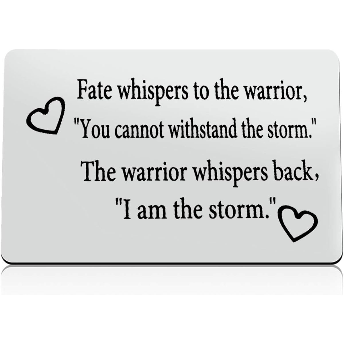 Inspirational Gift Unisex Engraved Wallet Card Insert Inspirational Quote Christmas Birthday Gift Graduation Gift Encouragement Gift for Daughter Son Friends Family