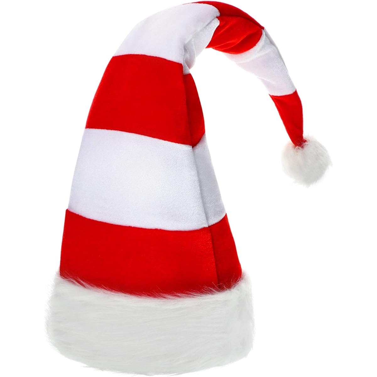 Red and White Striped Santa Hat Christmas Long Felt Christmas Hat New Year Party Decoration Classic Cosplay Costume