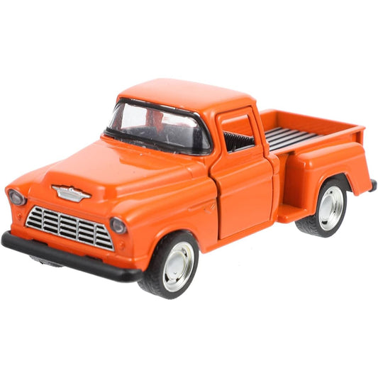 TOYANDONA Vintage Orange Truck Decoration Christmas Metal Pickup Truck Car Model Christmas Home Decoration Tabletop Decor 1 Piece