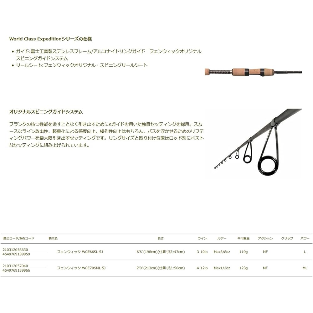 TIEMCO Fenwick World Class Expedition WCE70SML-5J