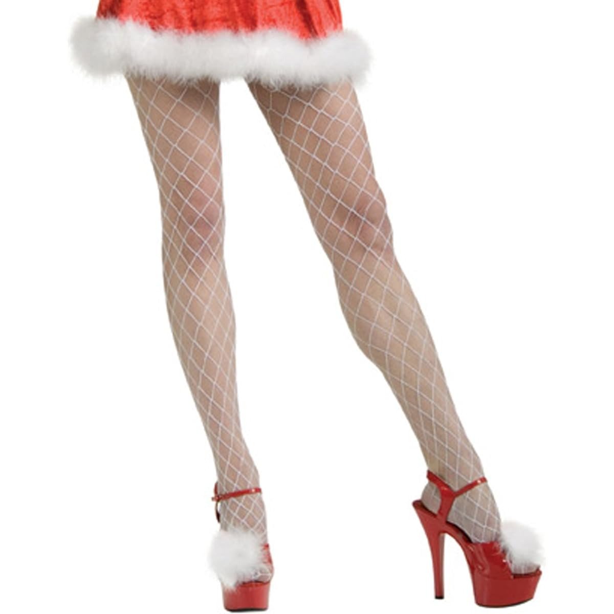 Rubie's Women's Diamond Net Stockings, White,