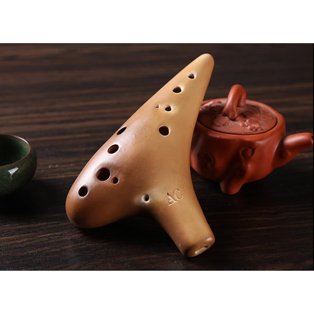 Professional 12 Holes Alto C Key Ocarina Musical Instrument Hand Smoked Beginner Ceramic Ocarina Ocarina Instrument