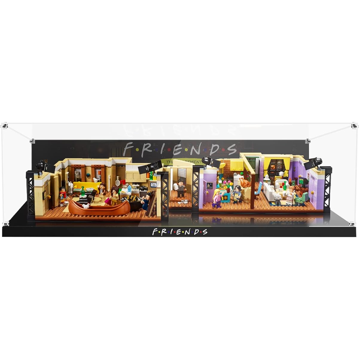 PIPART Acrylic Display Case for Lego 10292 Friends Apartment Building Kit Dustproof Clear Display Box Showcase (Lego Set Not Included)