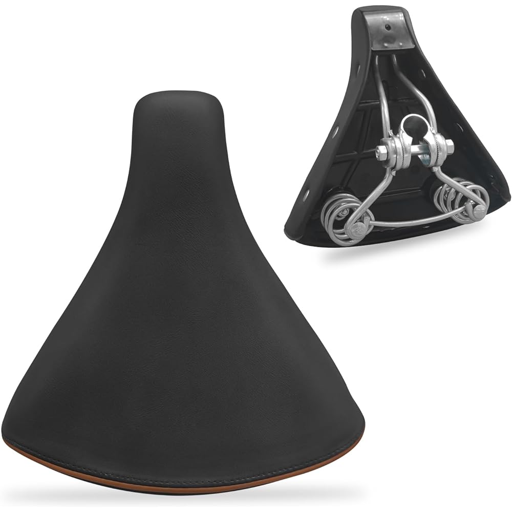 BOOSDEN Bicycle Saddle, Doesn't Hurt Your Butt, Super Thick, Soft, Replacement, Highly Versatile, Unisex, Waterproof, For Mamachari/Electric Assist Bicycle/Road Bike/Cross Bike/Mountain Bike/Normal Bicycle