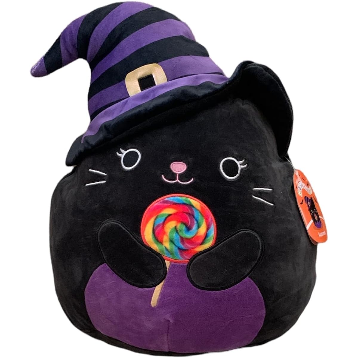 Squishmallow 12" Autumn Black Cat with Lollipop