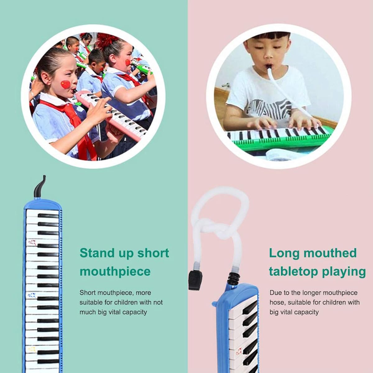 Melodica Tube 57cm Long Flexible Plastic Pianica Tube Melodica Mouthpiece Black Mouthpiece Melodica Replacement Tube