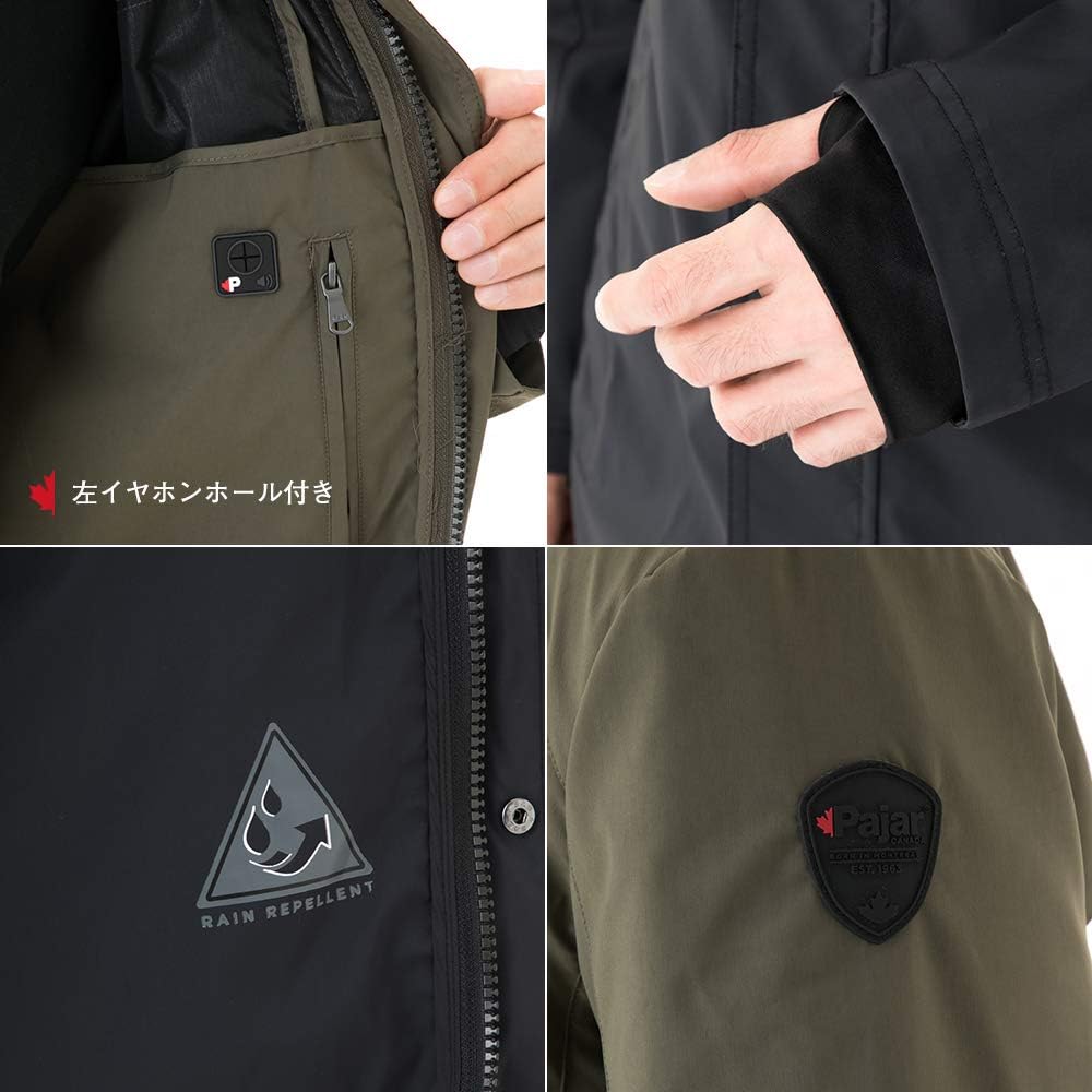 [Pajar] CORO Men's Packable Rain Jacket Rain Parka Sports Outdoor Wear Outerwear