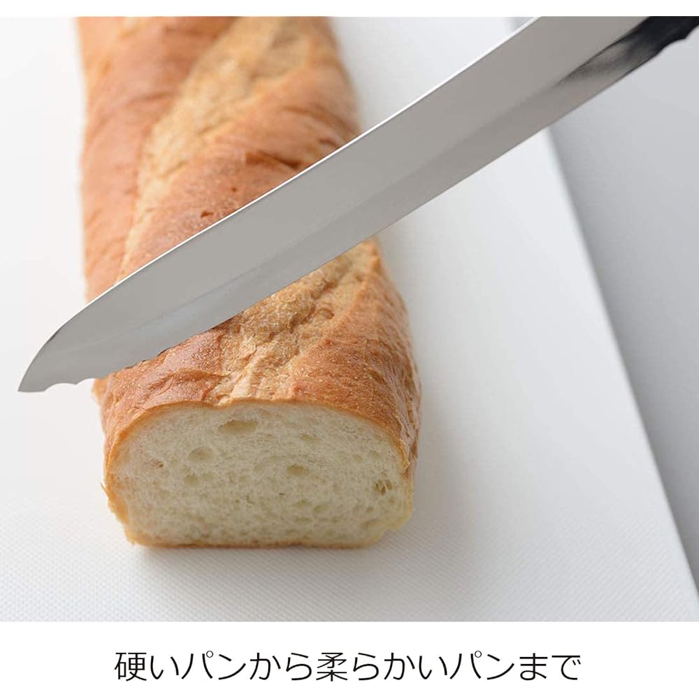 Ernest Bread Knife Swallow Bread Knife 23.5cm Made in Japan Wooden Handle A-77028 Natural