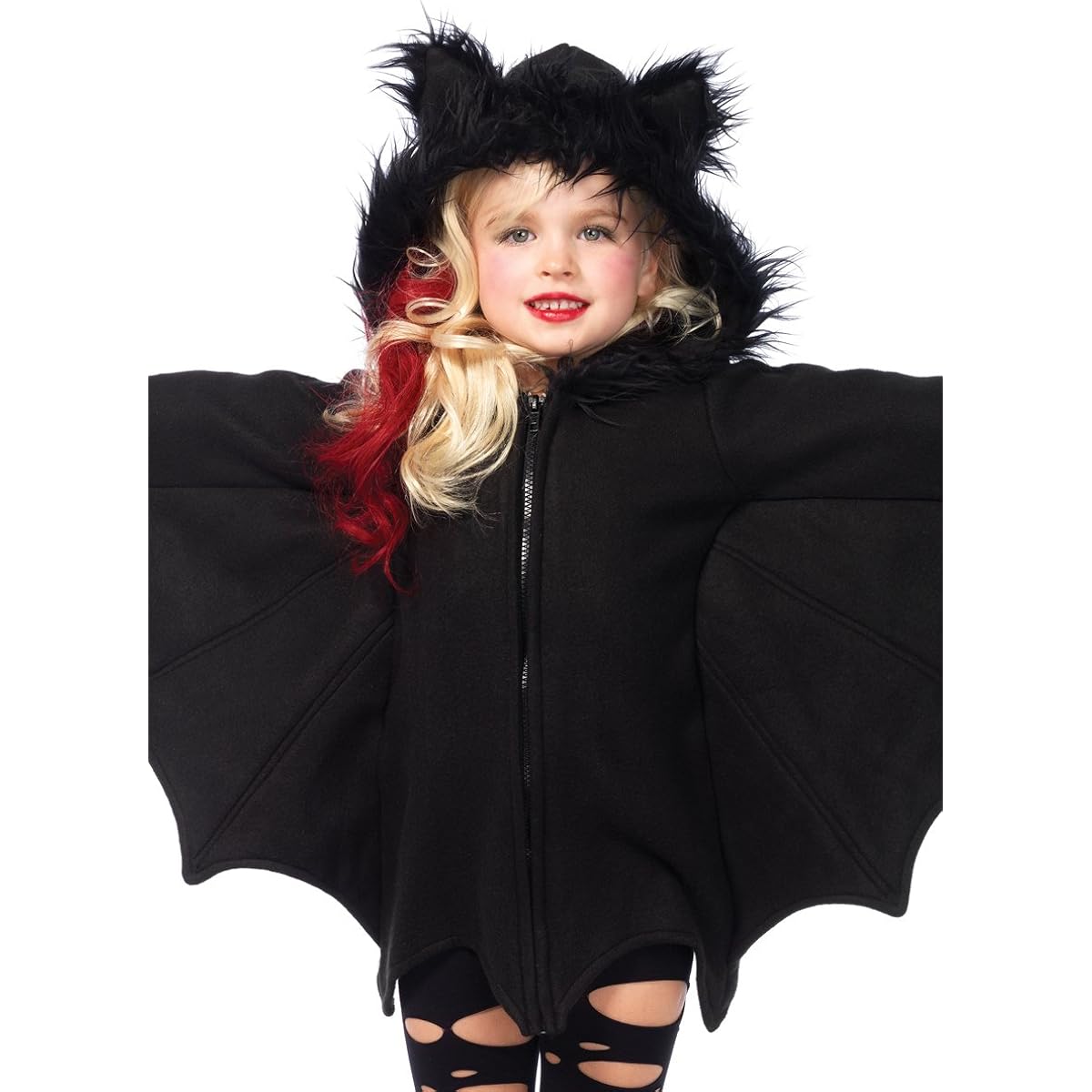 LEG AVENUE [Kids] Cozy Bat Fleece Dress for Kids, BLACK, Size M, C49100