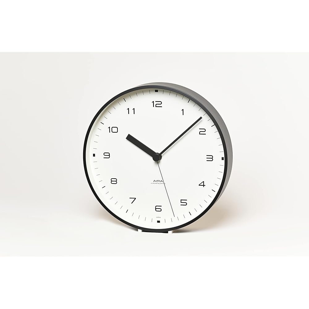 Lemnos Wall Clock AIRA Analog Aluminum White LC18-03 WH Lemnos φ200×d40mm
