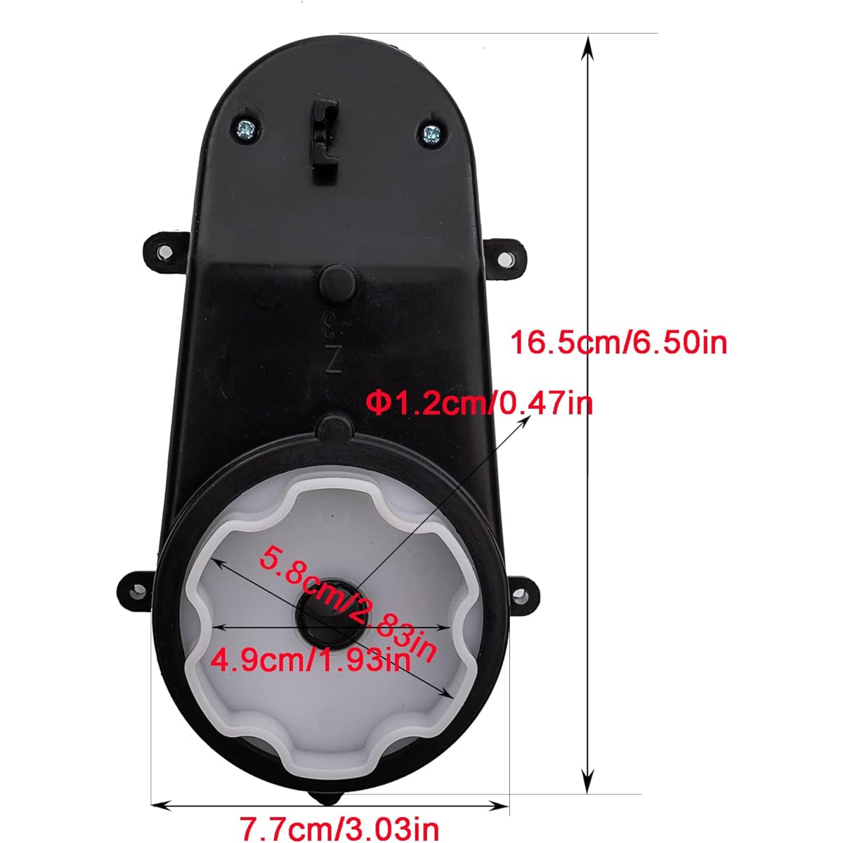 12V390 20000RPM Aperture 0.45" Gearbox with DC Motor RS390 12V Motor with Gearbox Kids Ride On Accessories Children Electric Ride On Motorcycle Replacement Parts