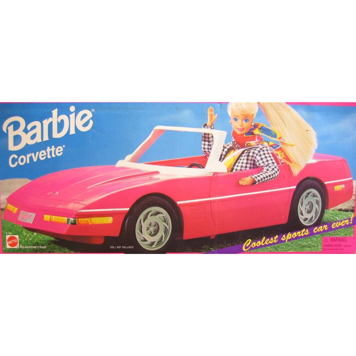 Barbie Corvette Convertible Vehicle - Coolest Sports Car Ever! (1995 Arcotoys, Mattel) by Mattel [Parallel Import]
