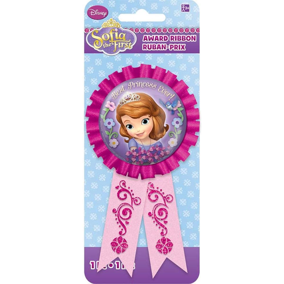 Sofia the First Award Ribbon amscan9230 [Disney Junior Medal Rosette Sticker Party Goods]