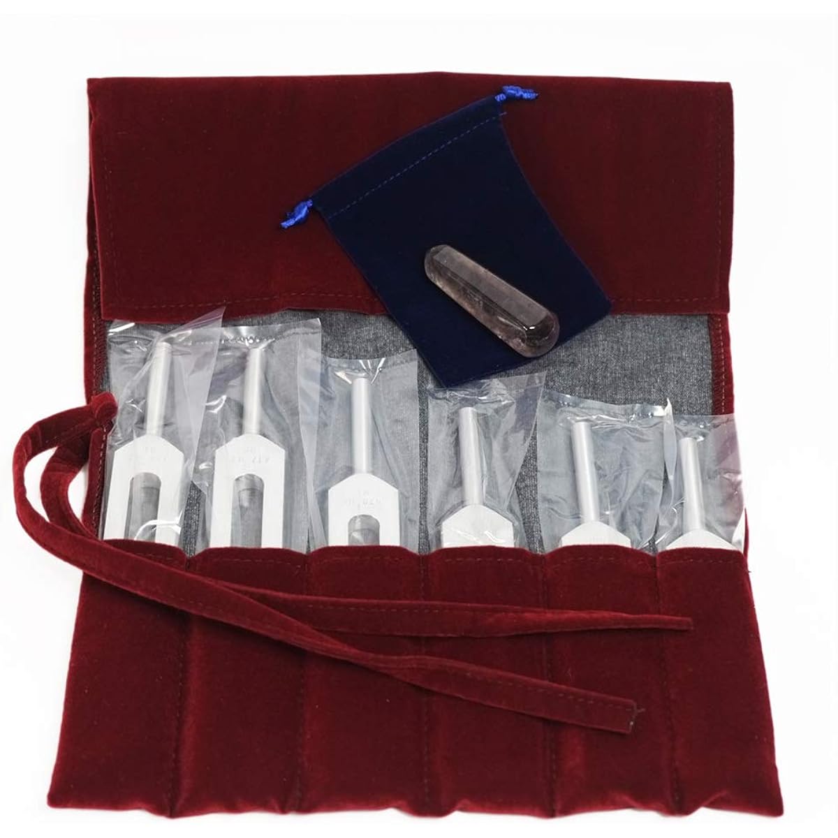 Solfeggio Tuner Tuning Fork Set of 6 Biosonics [Genuine Product] Includes crystal wand (crystal that makes the tuner sound), cushion pouch, and Japanese manual