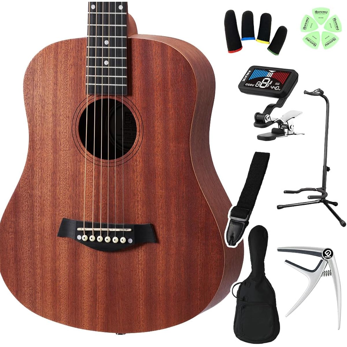 Otooto DT1M NTM Elementary school students can play from the first grade! Kids guitar beginner set Acoustic guitar for children Mini guitar Otooto