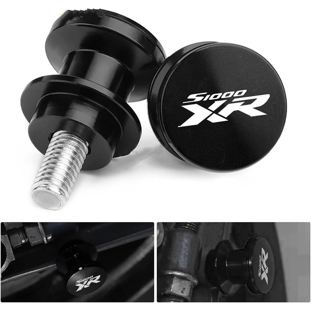 Motorcycle Swingarm Bobbin Spool Motorcycle M8 Aluminum Swingarm Spool Rear Stand For B-M-W S1000XR 2009-2022 2015 2016 2017 2018 2019 (Color: Blue)
