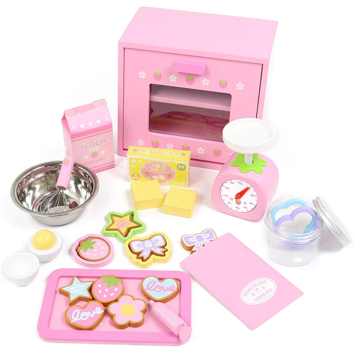 Mother Garden Wooden Toy Premium Set Pretend Play Set Cookie Cutter Pretend Play Wooden 441-58089