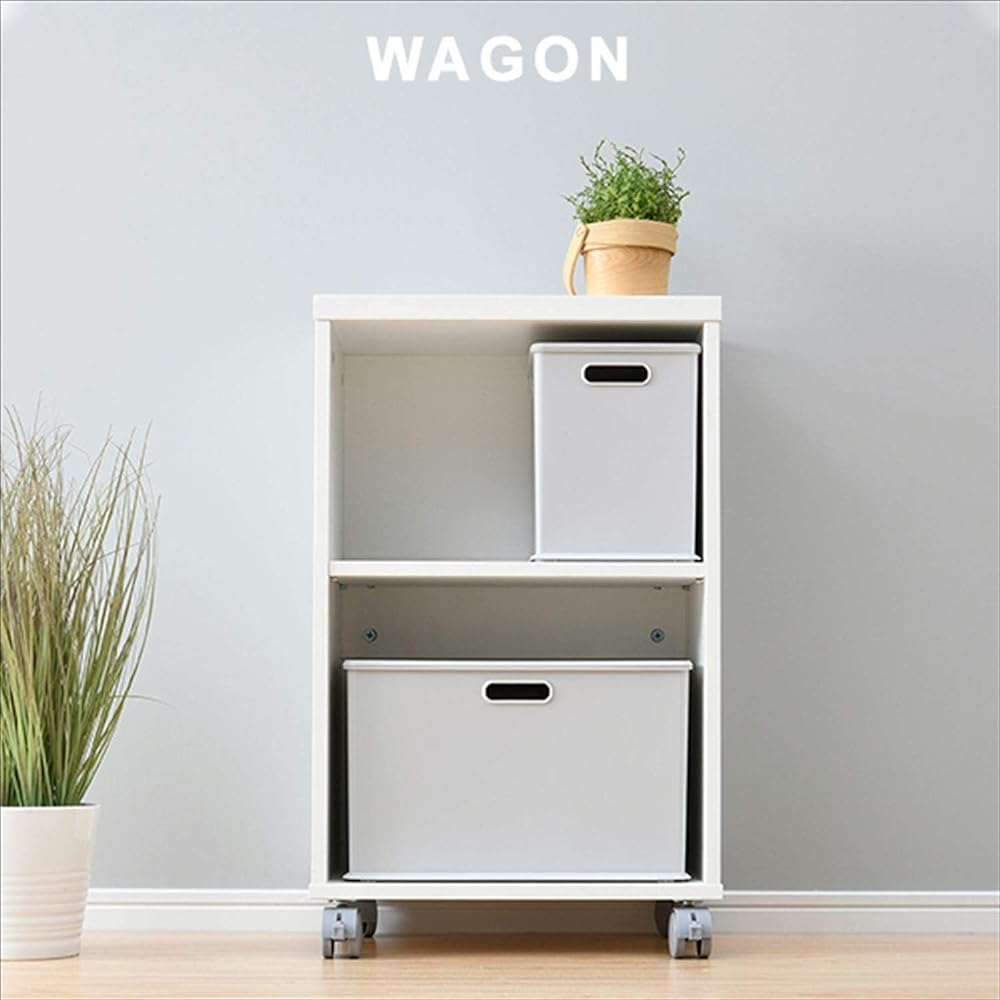 [Yamazen] Desk Wagon Width 45 x Depth 30 x Height 72cm Scandinavian Sleeve Desk Adjustable Shelf Height Assembly White NOP-4530(WH) Telework