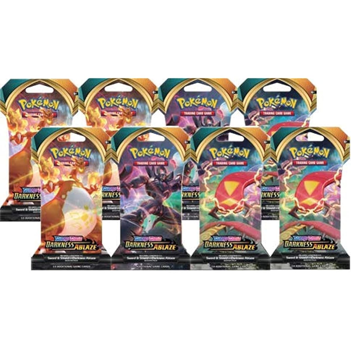 Pokemon Sword and Shield Darkness Ablaze Sleeve Booster Pack 8 pieces