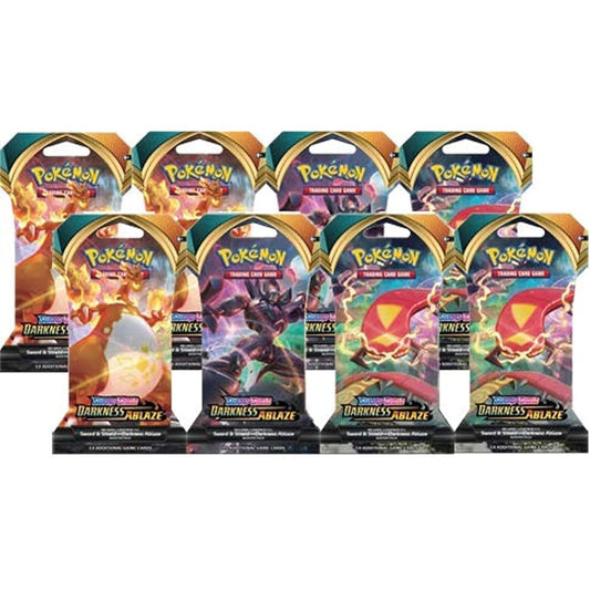 Pokemon Sword and Shield Darkness Ablaze Sleeve Booster Pack 8 pieces