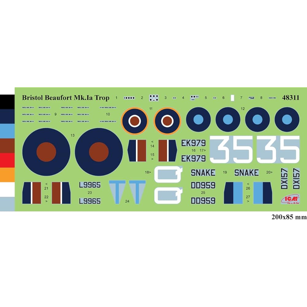 ICM ICM 1/48 Bristol Beaufort Mk.IA w/Tropical Filter Plastic Model 48311