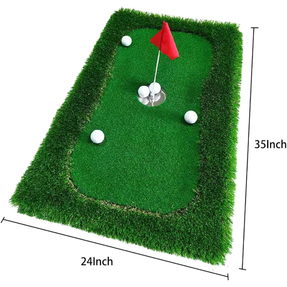 Vilemoon Pool Floating Golf Green Floating Chipping Mat Golf Putting Mat Outdoor Backyard Pool Games for Family and Friends(24"x35")