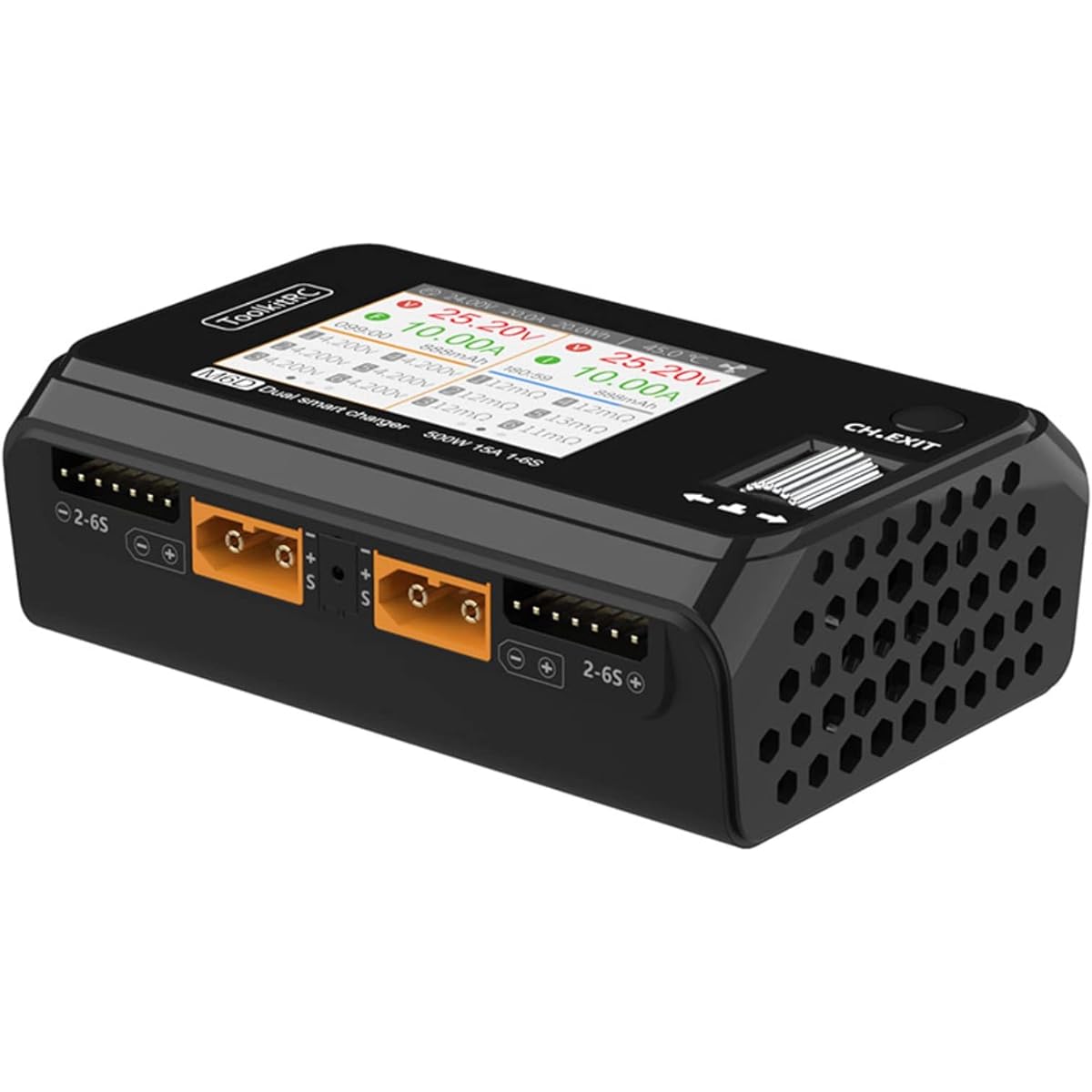 ToolkitRC M6D Charger 500w 25A Small Multi-Function Smart Balance Charger Discharger Lipo/LiHV/Life/Lion/NiMh/Pb RC Mini-Z Drone Airsoft Gun Mini 4WD MINI-Z mini4wd Lipo LiFe Nickel Metal Hydride Nissui [Parallel Import]