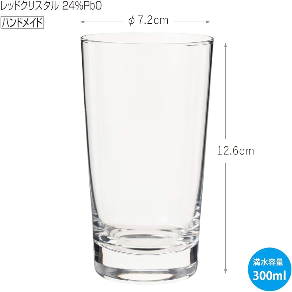 Toyo Sasaki Glass Whiskey Glass Rocks Glass Premiere 300ml Tumbler Cup Made in Japan Dishwasher Safe LS156-10