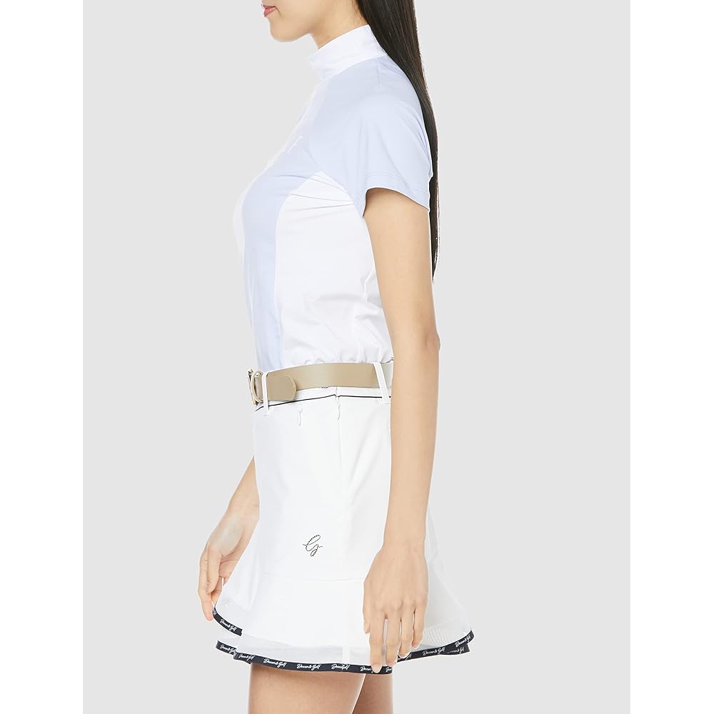 [DESCENTE] Short Sleeve Shirt Sweat Absorbent Quick Drying UVCUT UPF50+ Stretch Mock Neck Sporty Golf DGWVJA10 Women's