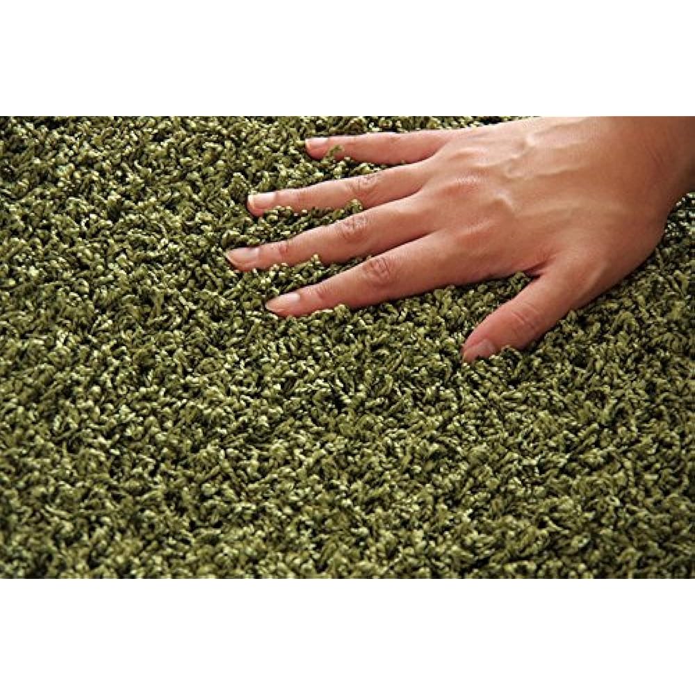 Ikehiko Corporation Rug Green 190×190cm Champs Elysees Plain Weave 4722379