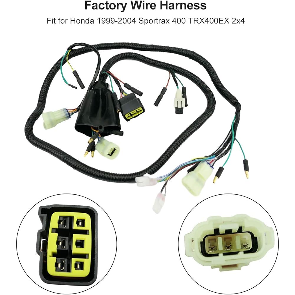 TIKSCIENCE Factory Wire Harness Fits Honda 1999-2004 Sportrax 400 TRX400EX 2x4, Replaces 32100-HN1-000