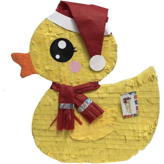 APINATA4U Christmas Baby Rubber Duck Pinata with Santa Hat